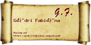 Gödri Fabiána névjegykártya